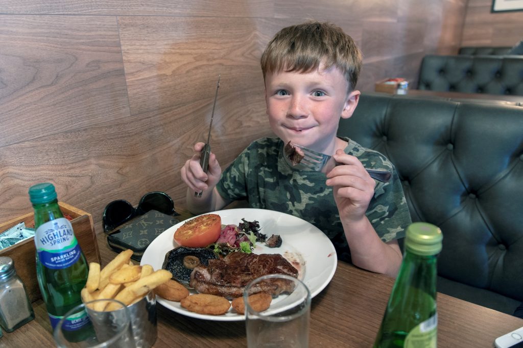 Steak at The Clachain Inn, Mallaig